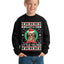 Santa's Little Yelper Ugly Christmas Sweater Unisex Boys Girls Crewneck Graphic Sweatshirt