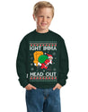 Ight Imma Head Out Funny Santa Xmas Meme Ugly Christmas Sweater Unisex Boys Girls Crewneck Graphic Sweatshirt