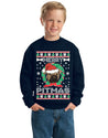 Merry Pitmas Ugly Christmas Sweater Unisex Boys Girls Crewneck Graphic Sweatshirt