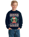 Santa's Little Yelper Ugly Christmas Sweater Unisex Boys Girls Crewneck Graphic Sweatshirt