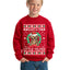 Santa's Little Yelper Ugly Christmas Sweater Unisex Boys Girls Crewneck Graphic Sweatshirt