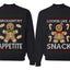 I Brought My Appetitie Lookin Like A Snack Sweater Girlfriend Boyfriend Gift His and Hers Matching Ugly Christmas Couple Crewneck Sweatshirt