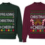 Spreading Christmas Cheer Sweater Girlfriend Boyfriend Gift His and Hers Matching Ugly Christmas Couple Crewneck Sweatshirt