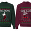 Nice Rack, Well Hung Sweater Girlfriend Boyfriend Gift His and Hers Matching Ugly Christmas Couple Crewneck Sweatshirt