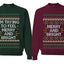 I'm Trying to Feel Merry and Bright Sweater Girlfriend Boyfriend Gift His and Hers Matching Ugly Christmas Couple Crewneck Sweatshirt
