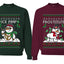 Frostitute Ice Pimp Snowmen Sweater Girlfriend Boyfriend Gift His and Hers Matching Ugly Christmas Couple Crewneck Sweatshirt