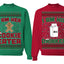 Cookie Eater, Milk Drinker Funny Couples Sweatshirt Ugly Christmas Matching Couple Crewneck Sweater Crewneck Sweatshirt