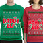Daddy Elf, Mommy Elf Holiday Winter | Couples Cute Funny Girlfriend Boyfriend Gift His and Hers Matching Ugly Christmas Couples Sweater Crewneck Sweatshirt