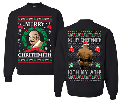 Merry Chrithmith Front and Back Unisex Ugly Christmas Sweater Crewneck Sweatshirt