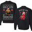 Ugly Ath Sweater Merry Chrithmith, Butt Viral Ugly Ass Boxing Fight, Funny Front and Back Unisex Ugly Christmas Sweater Crewneck Sweatshirt