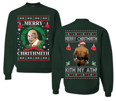 Merry Chrithmith Front and Back Unisex Ugly Christmas Sweater Crewneck Sweatshirt