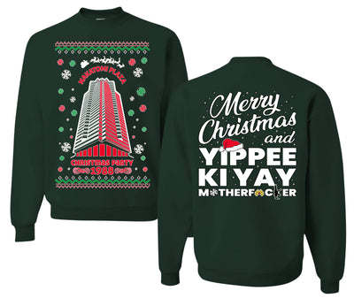 Nakatomi Plaza Christmas Party 1988 Ugly Christmas Front and Back Sweater Unisex Crewneck Sweatshirt