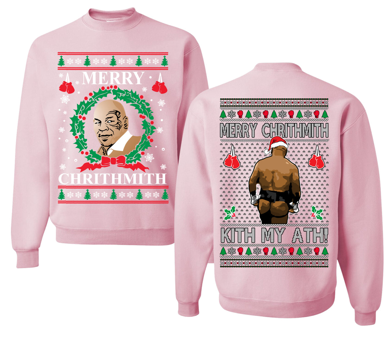 Merry Chrithmith Front and Back Unisex Ugly Christmas Sweater Crewneck Sweatshirt