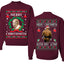 Merry Chrithmith Front and Back Unisex Ugly Christmas Sweater Crewneck Sweatshirt