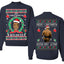 It's Chrithmith Bitcheth Lisp Front and Back Unisex Ugly Christmas Sweater Crewneck Sweatshirt