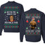 Kith Me Under The Mithletoe Funny Lisp Front and Back Unisex Ugly Christmas Sweater Crewneck Sweatshirt