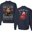 Ugly Ath Sweater Merry Chrithmith, Butt Viral Ugly Ass Boxing Fight, Funny Front and Back Unisex Ugly Christmas Sweater Crewneck Sweatshirt