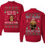 Kith Me Under The Mithletoe Funny Lisp Front and Back Unisex Ugly Christmas Sweater Crewneck Sweatshirt