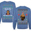 Kith Me Under The Mithletoe Funny Lisp Front and Back Unisex Ugly Christmas Sweater Crewneck Sweatshirt