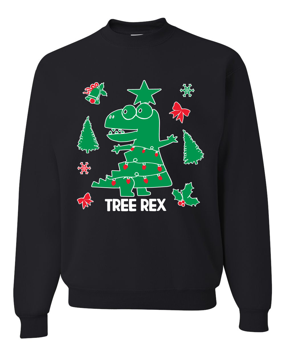 Christmas Trex Tree Rex Ugly Christmas Sweater Christmas Unisex Crewneck Graphic Sweatshirt