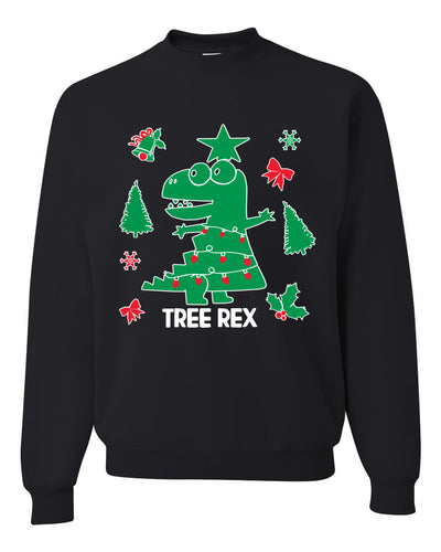 Christmas Trex Tree Rex Ugly Christmas Sweater Christmas Unisex Crewneck Graphic Sweatshirt