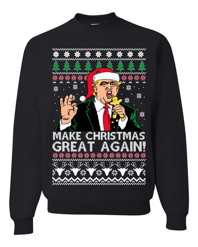 Make Christmas Great Again Funny Donald Trump Santa Xmas Christmas Unisex Crewneck Graphic Sweatshirt