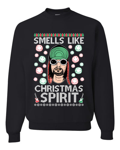 Smells Like Christmas Spirit Ugly Christmas Sweater Christmas Unisex Crewneck Graphic Sweatshirt