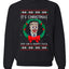 Funny Donald Trump Clown Joker Put On a Happy Face Xmas Wreath Christmas Unisex Crewneck Graphic Sweatshirt