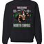 Funny Santa Gym Lifting Welcome to The North Swole Christmas Unisex Crewneck Graphic Sweatshirt