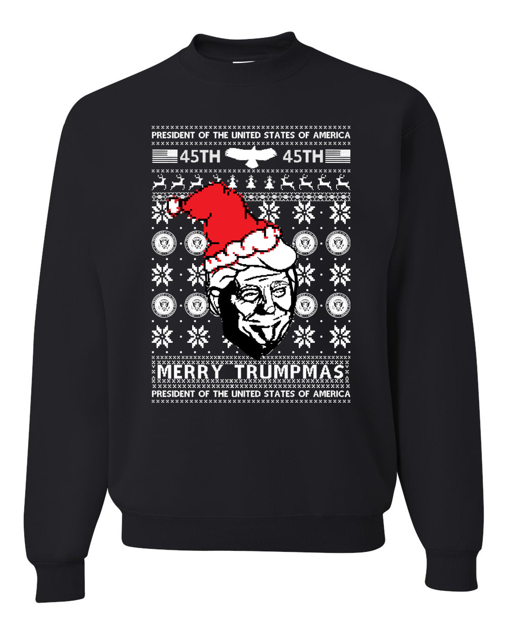 President of The USA 45th Merry Trumpmas Christmas Unisex Crewneck Graphic Sweatshirt