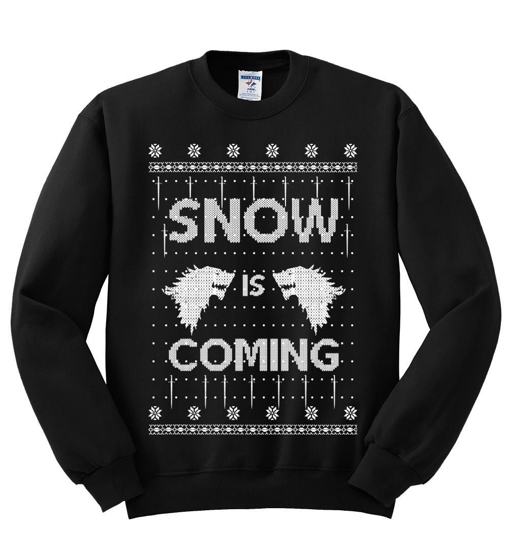 Snow is Coming | GoT Stark Christmas Unisex Crewneck Graphic Sweatshirt