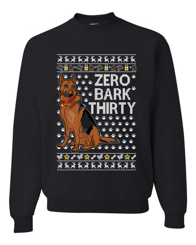 Zero Bark Thirty Funny Dog Xmas Ugly Christmas Unisex Crewneck Graphic Sweatshirt
