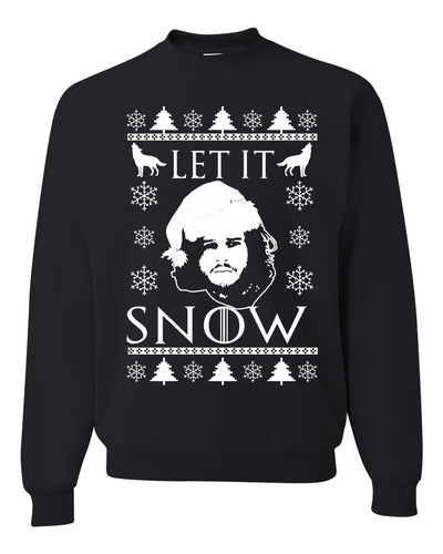 Let It Snow Jon Snow GoT Unisex Crewneck Graphic Sweatshirt