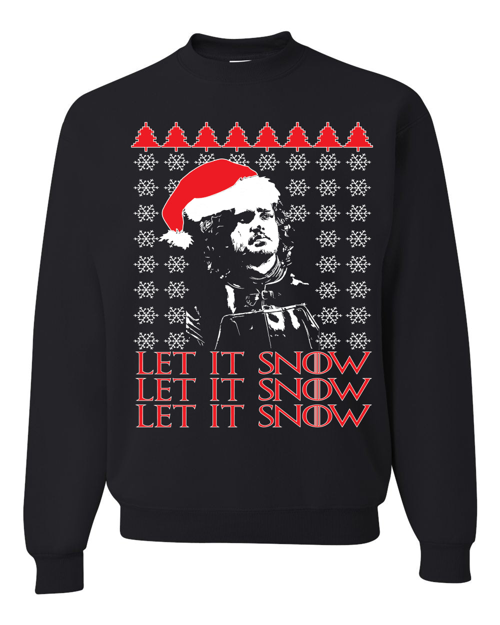 Let It Snow X 3 Jon Snow GoT Unisex Crewneck Graphic Sweatshirt