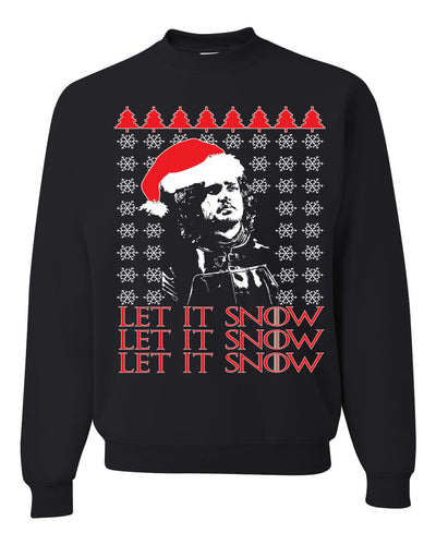 Let It Snow X 3 Jon Snow GoT Unisex Crewneck Graphic Sweatshirt