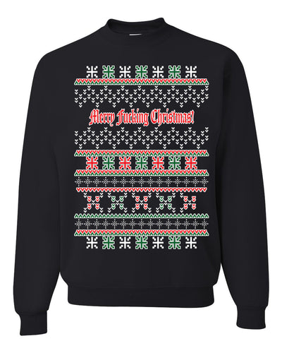 Merry Fucking Christmas Unisex Crewneck Graphic Sweatshirt