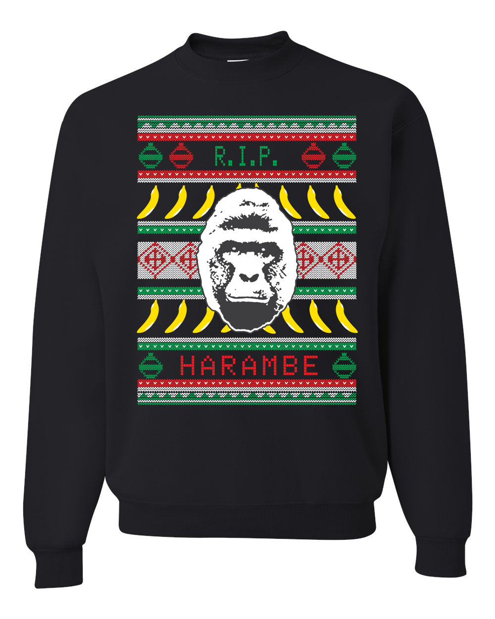 Harambe R.I.P | RIP Christmas Unisex Crewneck Graphic Sweatshirt