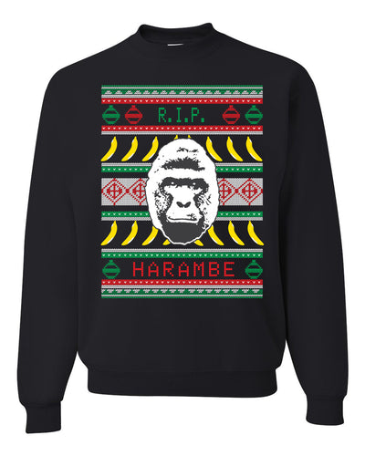 Harambe R.I.P | RIP Christmas Unisex Crewneck Graphic Sweatshirt