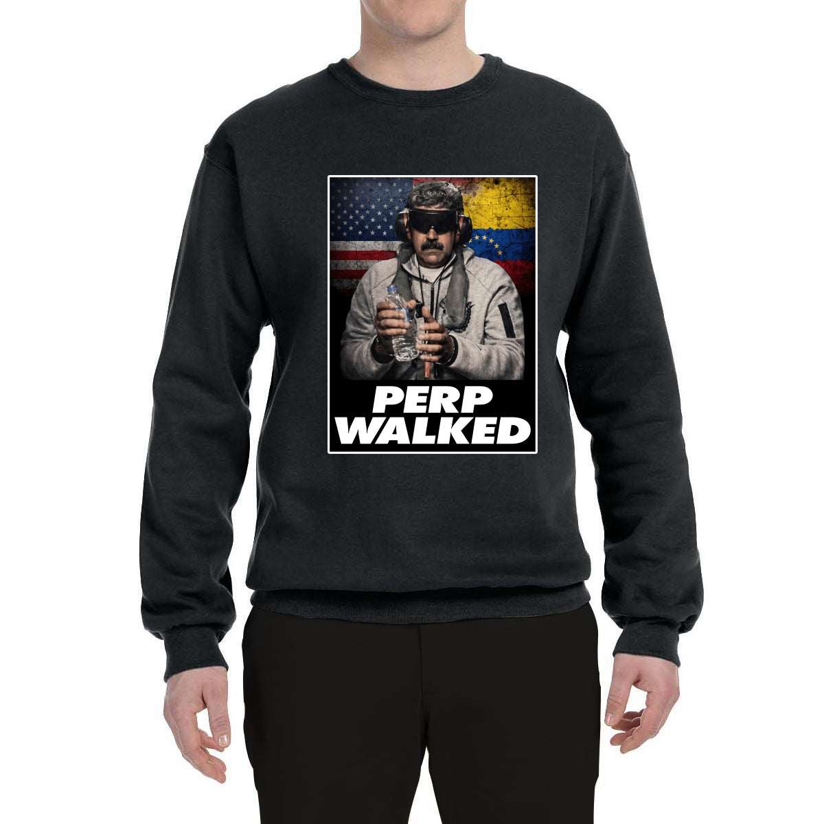 Venezuelan Dictator Maduro Captured Perp Walked Sweater, Unisex Crewneck Sweatshirts