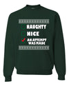 Nice Naughty an Attempt was Made Xmas Ugly Christmas Sweater Unisex Crewneck Graphic Sweatshirt
