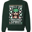 Smells Like Christmas Spirit Ugly Christmas Sweater Christmas Unisex Crewneck Graphic Sweatshirt