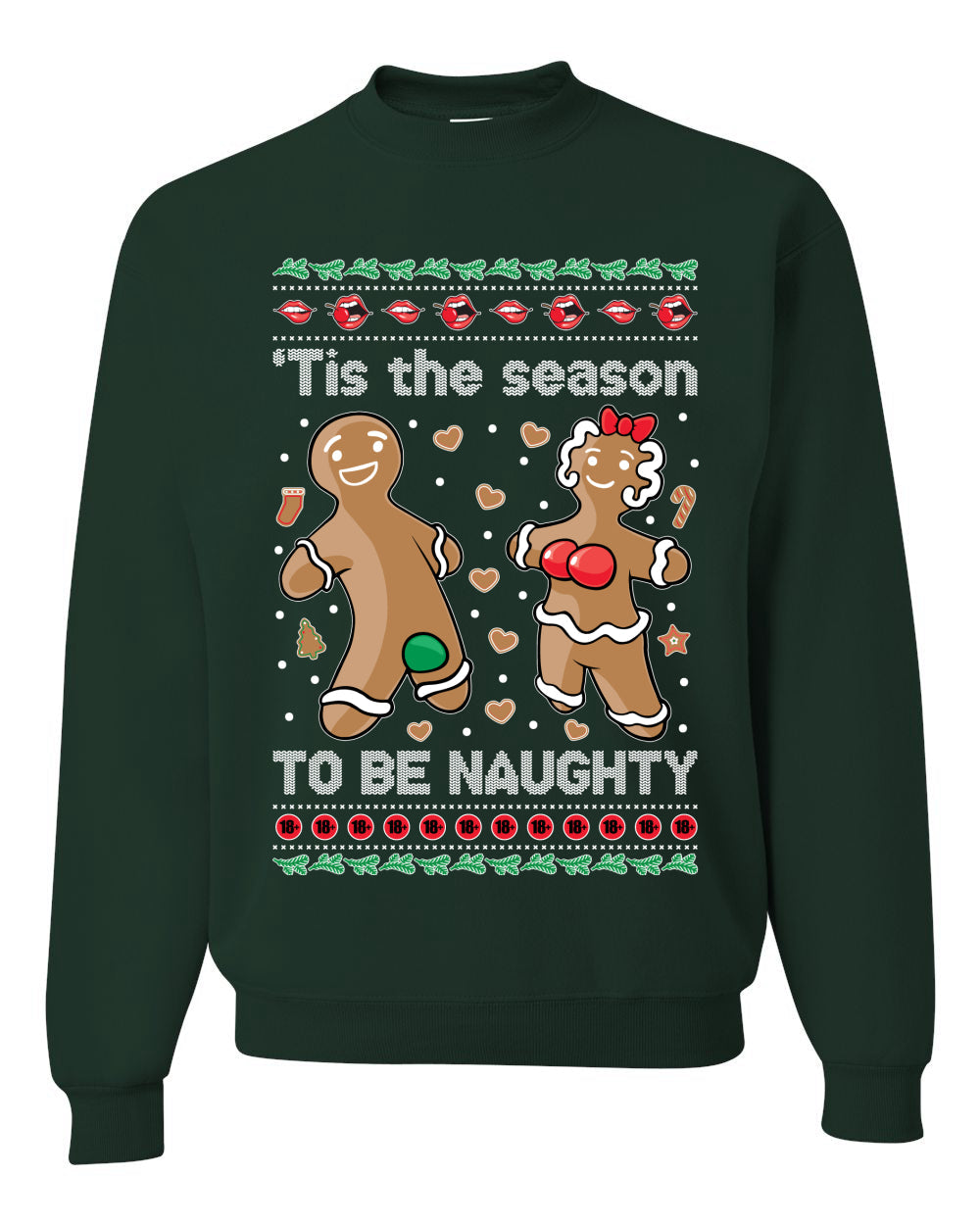 Tis Season to get Naughty Xmas Ugly Christmas Sweater Christmas Unisex Crewneck Graphic Sweatshirt