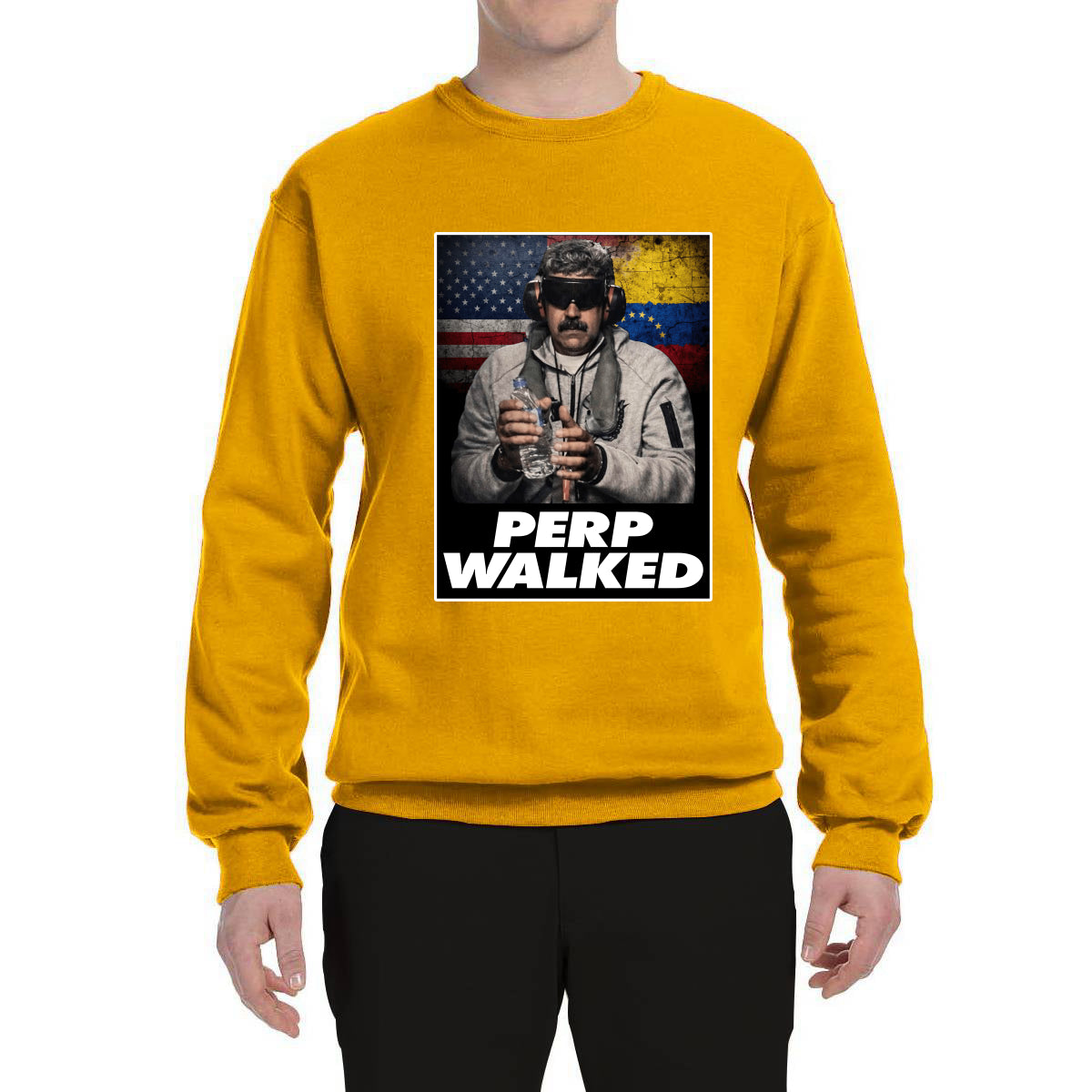 Venezuelan Dictator Maduro Captured Perp Walked Sweater, Unisex Crewneck Sweatshirts