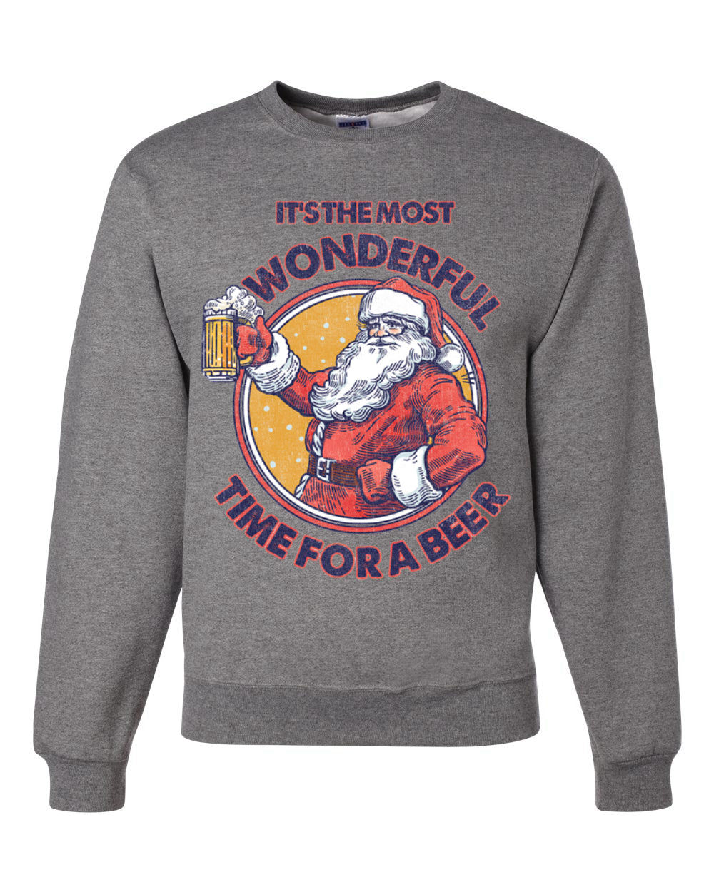 Santa It’s the Most Wonderful Time for a Beer Christmas Unisex Crewneck Graphic Sweatshirt