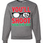 You'll Shoot Your Eye Out Movie Parody  Ugly Christmas Sweater Unisex Crewneck Graphic Sweatshirt