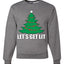 Lets Get Lit Xmas Tree Ugly Christmas Sweater Unisex Crewneck Graphic Sweatshirt