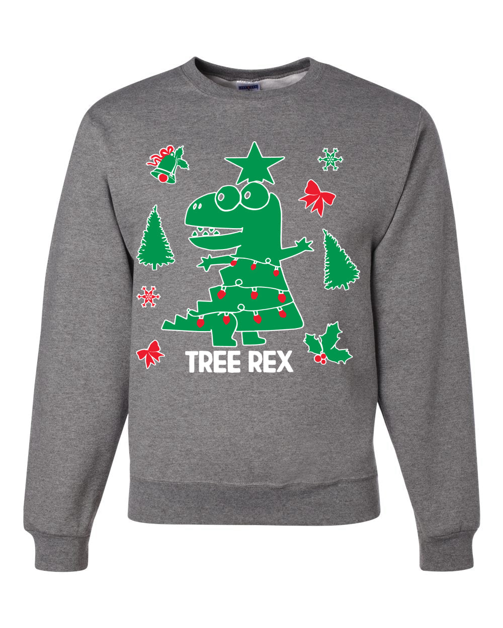 Christmas Trex Tree Rex Ugly Christmas Sweater Christmas Unisex Crewneck Graphic Sweatshirt