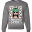 Smells Like Christmas Spirit Ugly Christmas Sweater Christmas Unisex Crewneck Graphic Sweatshirt