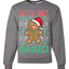 Lets get Baked Gingerbread Weed Stoner Ugly Christmas Sweater  Christmas Unisex Crewneck Graphic Sweatshirt