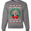 Funny Donald Trump Clown Joker Put On a Happy Face Xmas Wreath Christmas Unisex Crewneck Graphic Sweatshirt